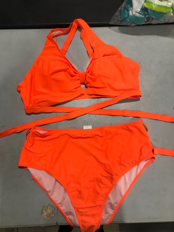 Photo 1 of 3 xl orange swim suit 