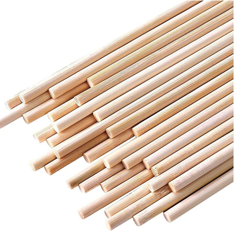 Photo 1 of 50PCS Dowel Rods Wood Sticks Wooden Dowel Rods - 1/4 x 6 Inch Unfinished Bamboo Sticks - for Crafts and DIYers 2 pack 
