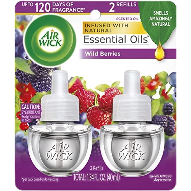Photo 1 of Air Wick Plug in Scented Oil Refill, 2 ct, Ripe Cranberry and Currants, Air Freshener, Essential Oils, Fall Scent, Fall decor