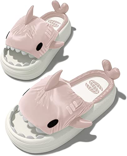 Photo 1 of Cysincos Shark Slides for Women and Men Anti-Slip Open Toe House Shark Slippers Casual Slide Sandals - Size 5.5-6 Womens 

