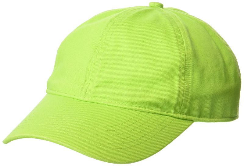 Photo 1 of Amazon Essentials Unisex Baseball Cap One Size Lime Green