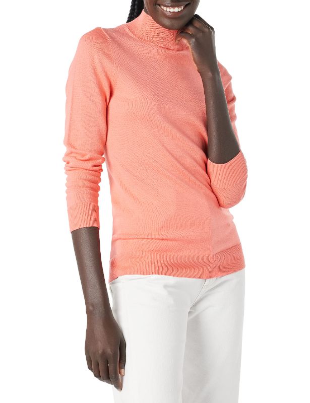 Photo 1 of Amazon Essentials Women's Lightweight Mockneck Sweater (Available in Plus Size) X-Small Coral Pink