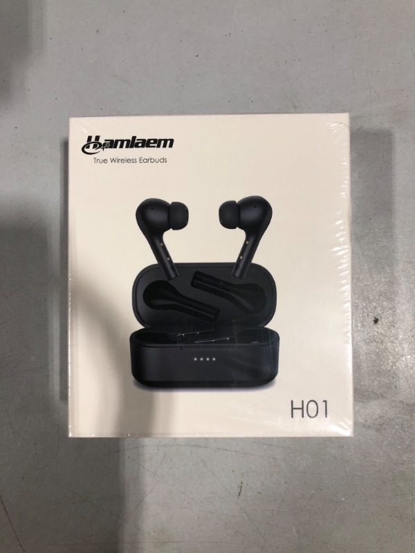 Photo 2 of Hamlaem True Wireless Earbuds, Bluetooth Headphones with Immersive Sound, Wireless Charging Case, USB-C Quick Charge, 30-Hour Playtime, IPX8 Water Resistance, Touch Control and Noise Canceling Mics