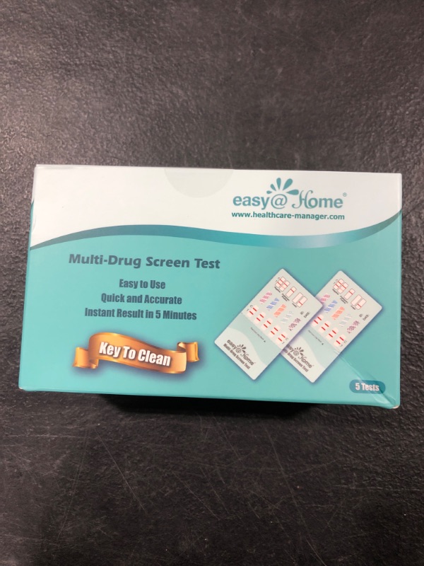 Photo 2 of 5 Pack Easy@Home 5 Panel Instant Drug Test Kits - Test Marijuana (THC), COC, OPI 2000, AMP, BZO - Urine Dip Drug Testing - #EDOAP-754 