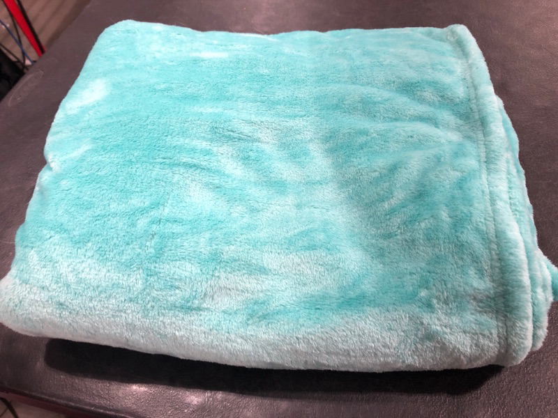 Photo 1 of  Fleece Blankets, Super Soft Flannel Fuzzy Blanket for Couch, Luxury Cozy Lightweight Microfiber Dog Blanket-Throw Size,Lake Blue