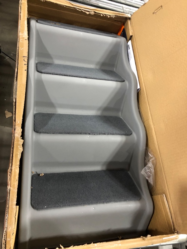 Photo 2 of Amazon Basics Foldable Steps for Dogs and Cats 14.6"X22.75"X19.5" Foldable Grey