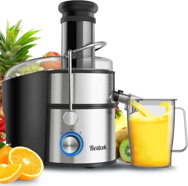 Photo 1 of Juice Extractor, Bextcok Centrifugal Juicer Machines Ultra Fast Extract Various Fruit and Vegetable Electric Juice Extractor with 3" Large Feed Chute BPA Free Easy Clean for Orange Celery Carrot
