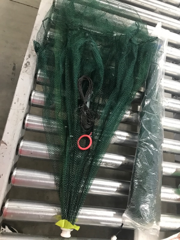 Photo 2 of 2 Pack crawfish trap?crab fish trap,Foldable Fishing Bait Trap Cast Net Cage with 18 Feets Nylon Rope for Catching Small Bait Fish Eels Crab Lobster Minnows Shrimp 2 pack