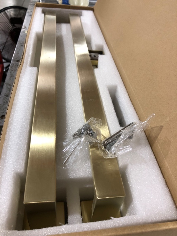 Photo 2 of 2-Pieces Brushed Gold Bathroom Towel Bars LANC 16-Inch Bath Double Towel Racks Kitchen Hand Towel Holders Stainless Steel Wall Mount Towel Hanger Rods,A8804-4BG