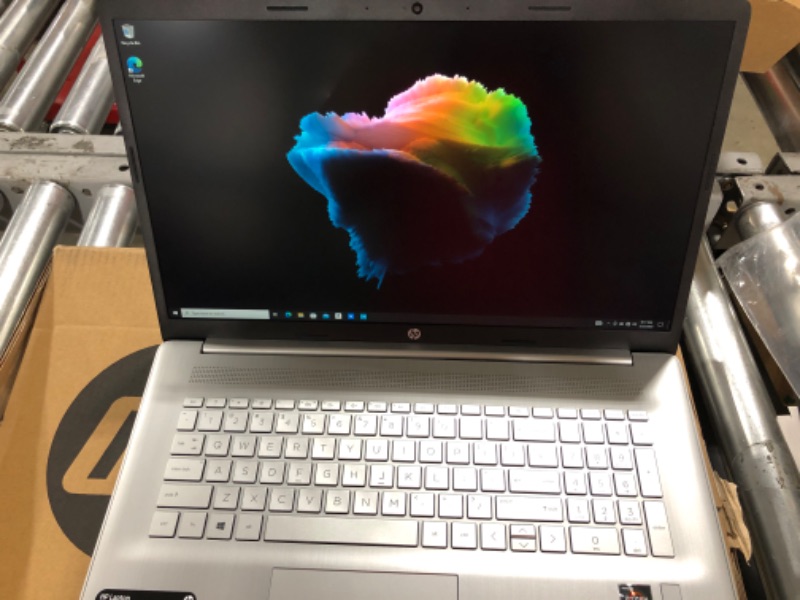 Photo 2 of HP 17.3" Full HD Laptop, AMD Ryzen 5 5500U (Beat i5-10500), 8GB RAM, 256GB NVMe SSD, USB-C, Fingerprint, HDMI, Webcam, WiFi, Windows 10 Home in S Mode, Natural Silver