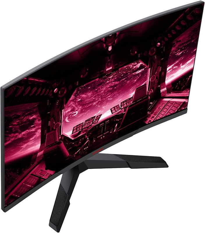 Photo 1 of KOORUI 27 Inch Computer Monitor, QHD 2560P Gaming Monitor 144Hz(1ms, 1800R Curved VA Panel, DP1.2+HDMI*2, Build-in FreeSyc, Compatible G-sync, Narrow Bezel with Ultra-Thin), Tilt Adjustable,Eye Care
