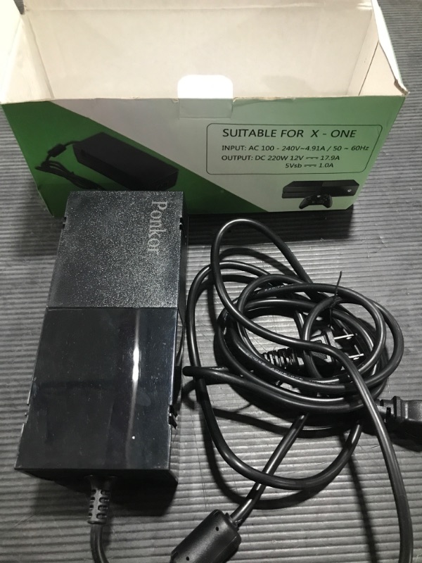 Photo 2 of Ponkor Power Supply for Xbox One, Replacement Power Brick Adapter 100-240V Voltage AC Cord Compatible with Xbox One