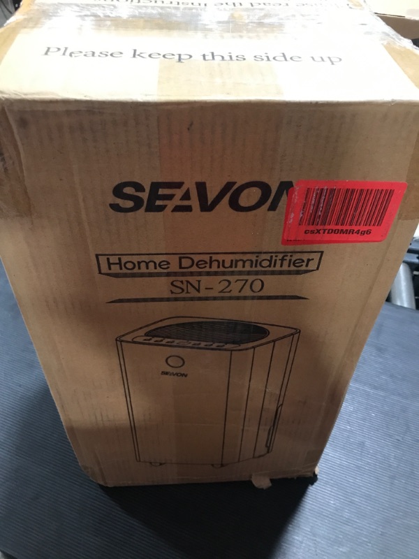 Photo 5 of 30 Pint Dehumidifiers for 2000 Sq. Ft Home Basements with Drain Hose, SEAVON Dehumidifier with Auto and Manual Drainage, 12 Hours Timer, Child Lock, Dry Clothes, Intelligent Humidity Control for Bedroom, Bathroom, Laundry Room, Office