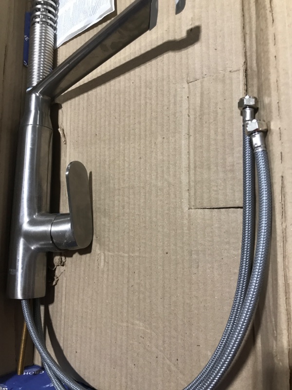 Photo 6 of Grohe K7 Medium Semi-Pro Single-Handle Standard Kitchen Faucet Super Steel 21-1/4 in. Faucet height