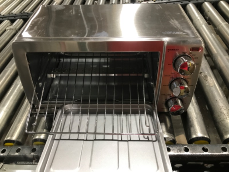 Photo 3 of BLACK+DECKER 4-Slice Toaster Oven with Natural Convection, Stainless Steel, TO1760SS