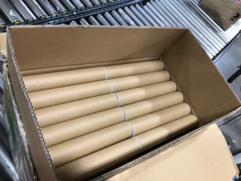 Photo 3 of 60 Pack Mailing Tubes with Caps Kraft Poster Storage Tubes Document Storage Tube Cardboard Shipping Tubes for Shipping Storing Mailing Protecting Documents Blueprints Posters, 2 x 11.6 Inches()