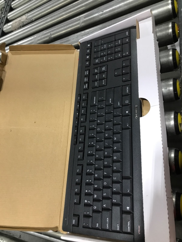 Photo 2 of Cherry Stream Wireless Keyboard with SX Scissors Mechanism, Slim Yet Full Size QWERTY Ergo Friendly with Number Pad, Thin Design with Quiet keystroke for use at Home Office or Work. Black