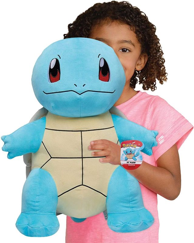 Photo 1 of  Pokemon Squirtle Giant Plush, 24-Inch - Adorable, Ultra-Soft, Life Size Plush Toy, Perfect for Playing & Displaying - Gotta Catch ‘Em All 