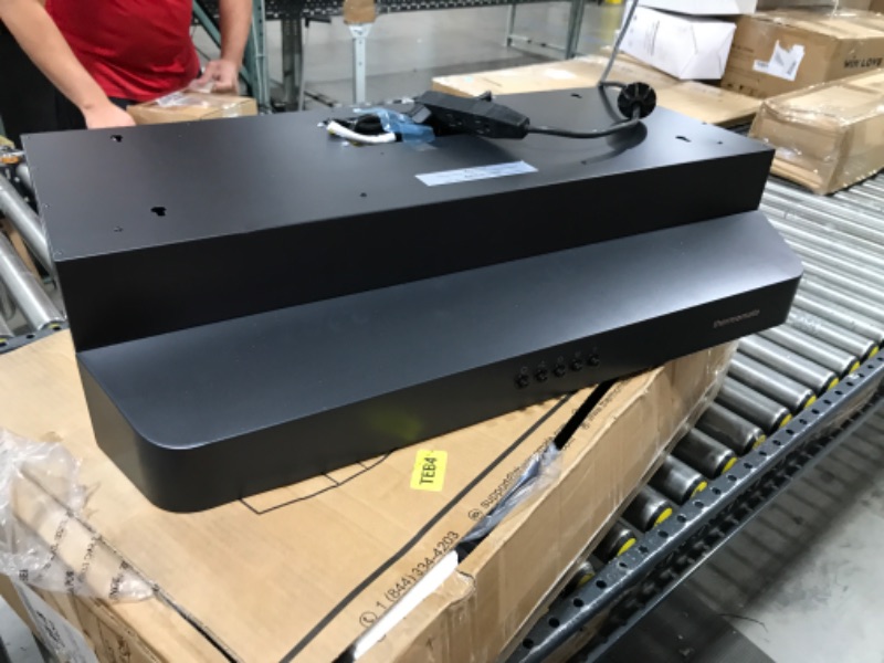 Photo 2 of 30 Inch Under Cabinet Range Hood, thermomate 230CFM Slim Vent Hood with 3 Speed Exhaust Fan, Insert Ducted Range Hood with 2 LED Lights, Black