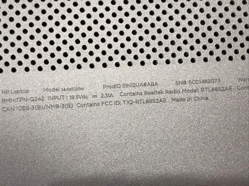 Photo 5 of HP 14 Laptop, AMD Ryzen 5 5500U, 8 GB RAM, 256 GB SSD Storage, 14-inch Full HD Display, Windows 11 Home, Thin & Portable, Micro-edge & Anti-glare Screen, Long Battery Life (14-fq1025nr, 2021)
