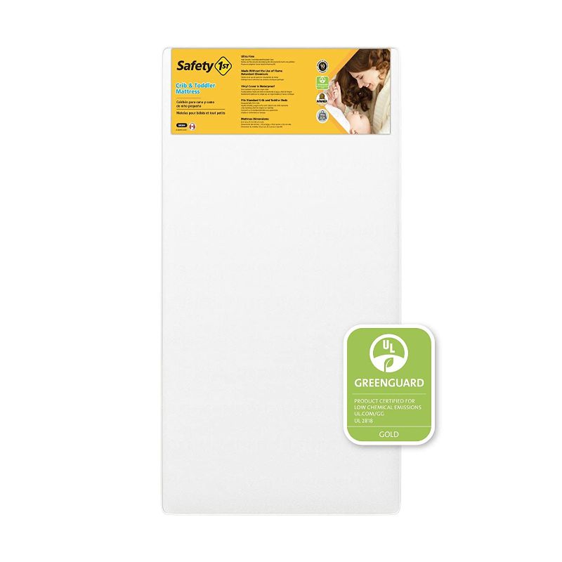 Photo 1 of  Safety 1st Heavenly Dreams Baby Crib and Toddler Bed Mattress, Waterproof and Stain Resistant Cover, White 