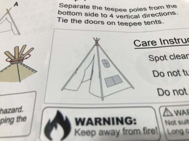 Photo 1 of KIDS CANVAS TEEPEE/TENT