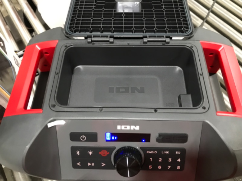 Photo 4 of ION iPA125C Pathfinder 280° 8-in. 120-Watt All-Weather Bluetooth Rechargeable Speaker with FM Radio and LED Lighting