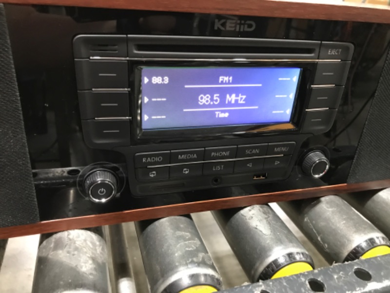Photo 3 of  KEiiD CD Player for Home with Bluetooth Stereo System Wooden Desktop Speakers FM Radio USB SD AUX Remote Control, 28 Inch Long 20 Pounds Weight 