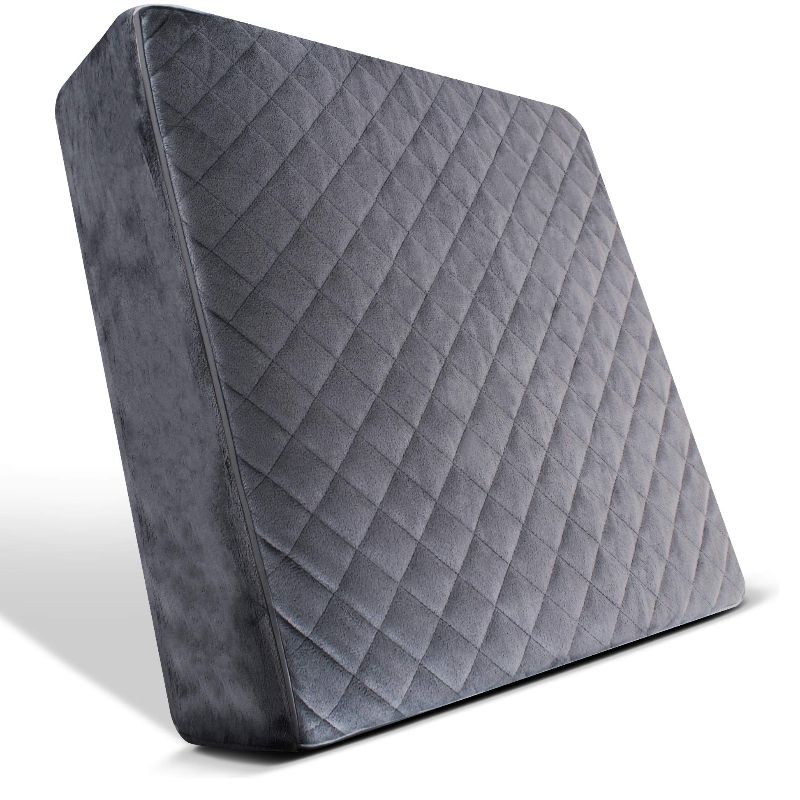 Photo 1 of  COMFORTANZA Chair Seat Cushion - 18X18X4 INCHES Memory Foam Square Thick Non-Slip Pads for Kitchen, Dining, Office Chairs, Car Seats - Booster Cushion - Comfort and Back Pain Relief - Firm - Gray 