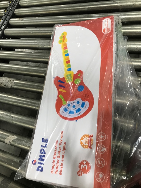 Photo 2 of Dimple Kids Handheld Musical Electronic Toy Guitar for Children Plays Music, Rock, Drum & Electric Sounds Best Toy & Gift for Girls & Boys (Red) (Single)