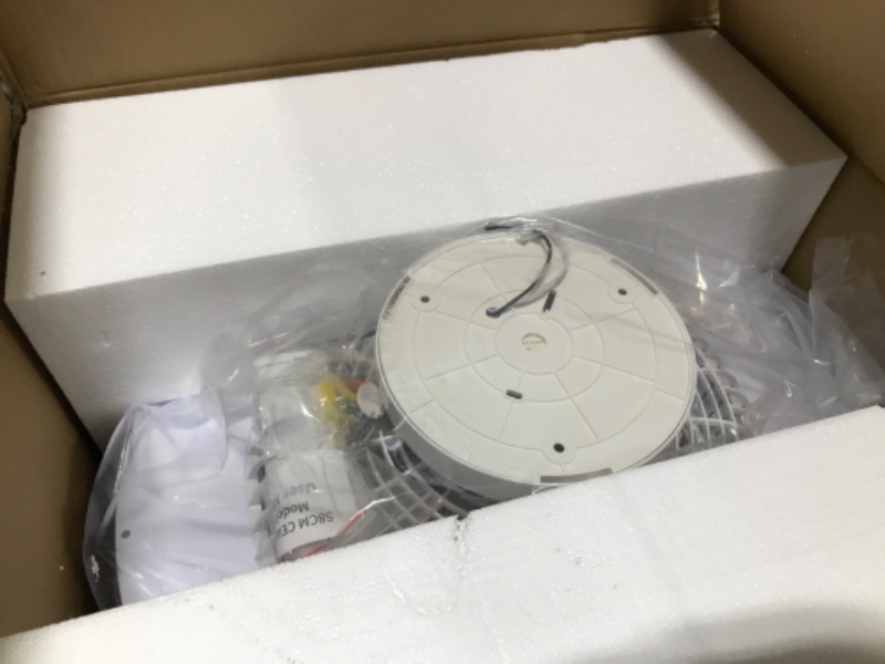 Photo 1 of AnEgoe Ceiling Fan with Lights Remote Control, 23'' Large Modern Ceiling Fan 360° Angle Airflow Flush Mount Ceiling Fan with Lights Low Profile Fan for Bedroom Living Room Kitchen Gold