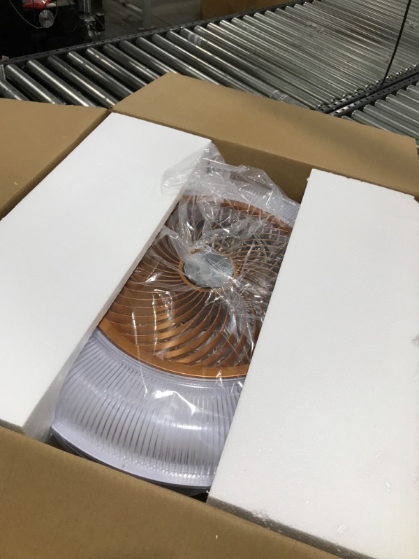 Photo 1 of AnEgoe Ceiling Fan with Lights Remote Control, 23'' Large Modern Ceiling Fan 360° Angle Airflow Flush Mount Ceiling Fan with Lights Low Profile Fan for Bedroom Living Room Kitchen Gold