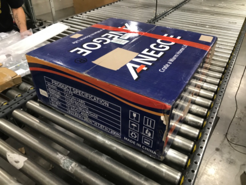 Photo 1 of AnEgoe Ceiling Fan with Lights Remote Control, 23'' Large Modern Ceiling Fan 360° Angle Airflow Flush Mount Ceiling Fan with Lights Low Profile Fan for Bedroom Living Room Kitchen Gold