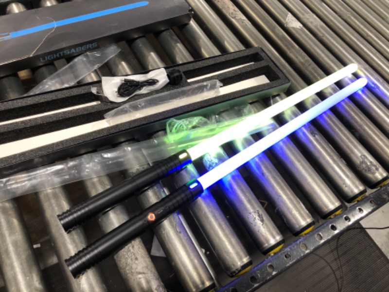 Photo 2 of Lightsaber - Light Sabers For Adults Dueling Lightsaber Rgb 15 Colors Rechargeable 2-In-1 Fx Double Bladed Legacy Lightsaber For Halloween Cosplay,Birthday Christmas Party Gift Real Lightsaber Toy