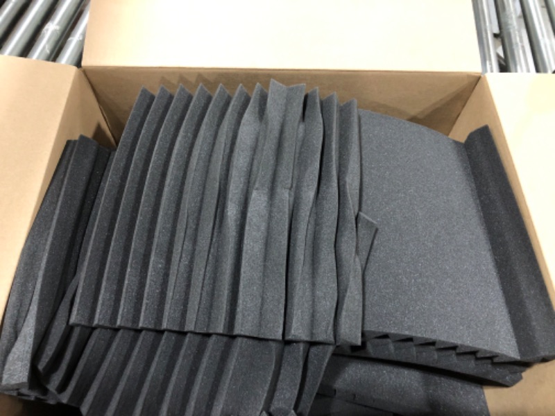 Photo 2 of 52 Pack Acoustic Panels 1 X 12 X 12 Inches - Acoustic Foam - Studio Foam Wedges - High Density Panels - Soundproof Wedges - Charcoal