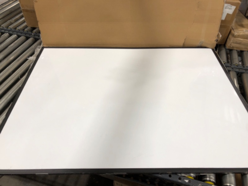 Photo 2 of VIZ-PRO Magnetic Dry Erase White Board, 48 X 36 Inches, Black Aluminium Frame Black 48 X 36 Inches
