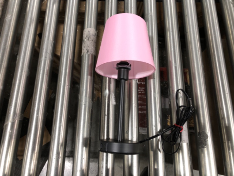 Photo 1 of Pink Lamp with power outlet, USB Charger,  and  USB-C Charger