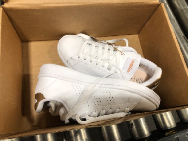 Photo 2 of Adidas Women's Advantage Shoe, 6.5 / White/white/copper