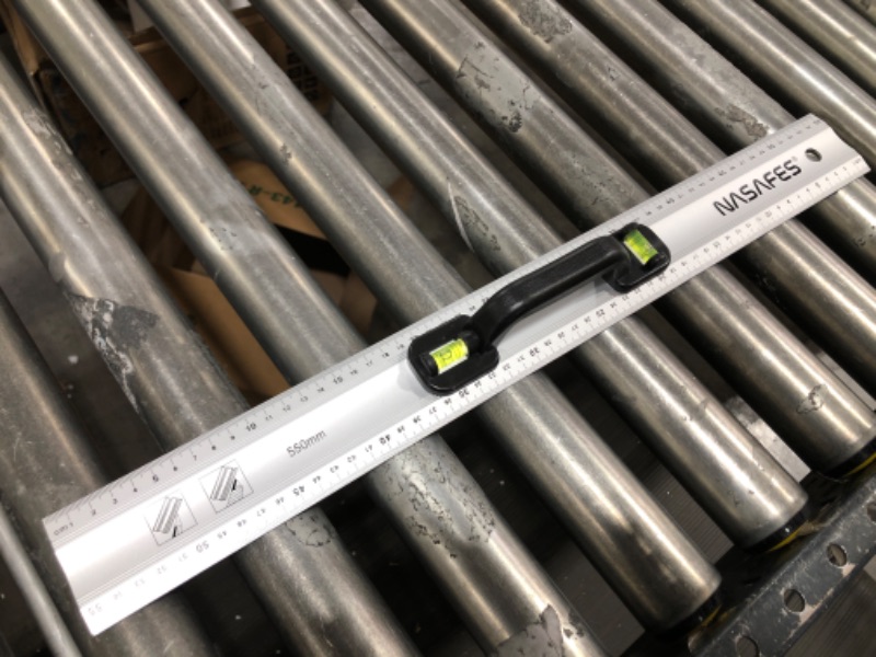 Photo 2 of Aluminum Straight Edge Ruler with Handle, It is A Aluminum Ruler, A Straight Edge ruler and A Centimeter Ruler, Ideal Ruler for Cutting, Much Safer Because of The Handle. Easy to Use and Light Weight.