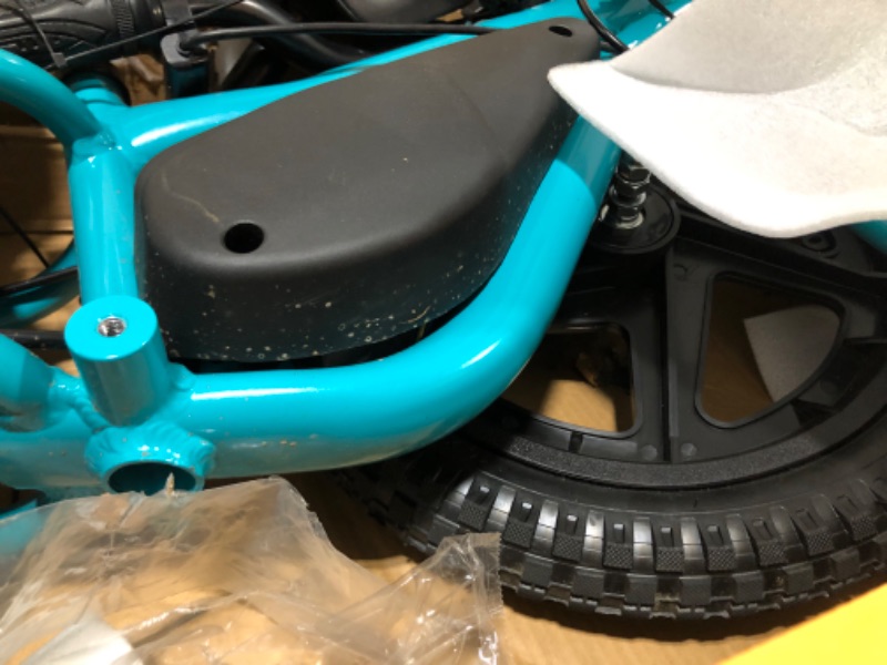 Photo 3 of  Massimo E16 24V Electric Balance Bike Bicycle Seat Height 18in - 22in Battery Powered Ages 5 & up (Teal) 