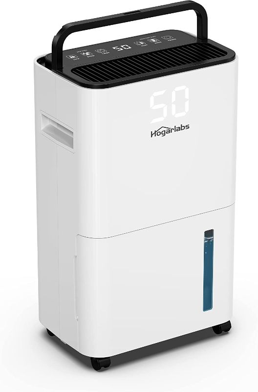 Photo 1 of HOGARLABS 3500 Sq Ft 50 Pint Energy Star Dehumidifier for Home Basements Bathroom Bedroom | Dehumidifiers with Drain Hose for Medium to Large Room | Intelligent Humidity Control | Dry Clothes Mode 