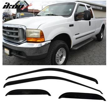 Photo 1 of  Ikon Motorsports 1999-2016 Ford F-250 F-350 Super Duty Window Visors Acrylic 