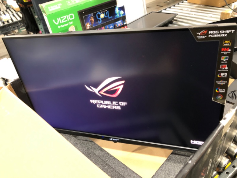 Photo 3 of ASUS ROG Swift 32” 4K HDR 144Hz DSC Gaming Monitor (PG32UQX) - UHD (3840 x 2160), Mini-LED IPS, G-SYNC Ultimate, Local dimming, Quantum Dot technology, DisplayHDR 1400, Eye Care, DisplayPort, HDMI 32 Inches