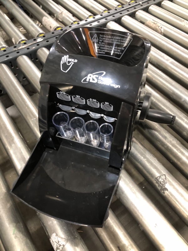 Photo 1 of Royal Sovereign 1 Row ECO-Friendly Manual Hand Crank Coin Sorter (QS-2N), Single,Black