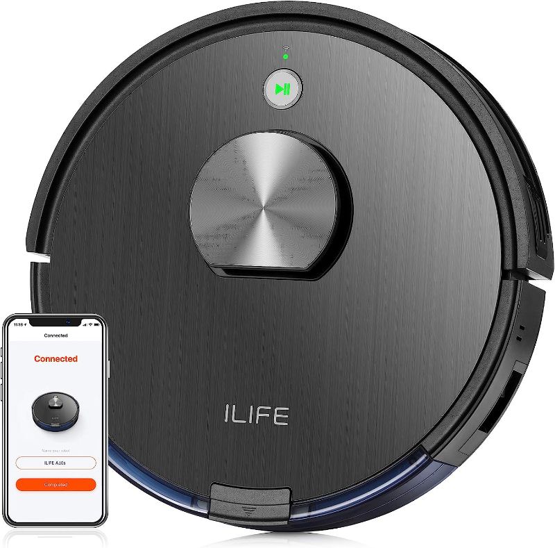 Photo 1 of ILIFE A10 Robot Vacuum, Smart Laser Navigation and Multiple-Floor Mapping, 2000Pa Strong Suction, Wi-Fi Connected, Works with Alexa, Ideal for Pet Hair, Hard Floor and Medium Pile Carpet.
