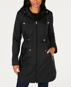 Photo 1 of Cole Haan Womens Mid-Length Dressy Raincoat Black S