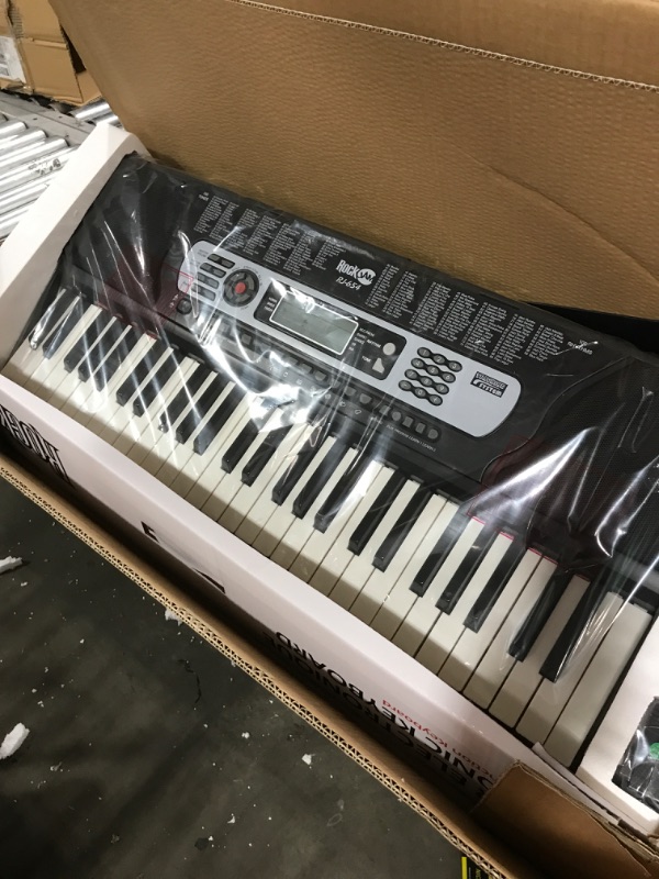 Photo 1 of RockJam 54-Key Portable Electronic Keyboard with Interactive LCD Screen & Includes Piano Maestro Teaching App with 30 Songs & Adjustable Keyboard Stand with Locking Straps & Quick Release Mechanism