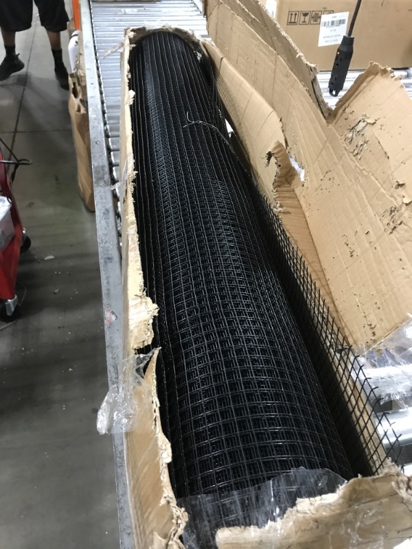 Photo 2 of 48'' x 50' 1/2inch Hardware Cloth 19 Gauge Black Vinyl Coated Welded Fence Mesh for Home and Garden Fence and Home Improvement Project (48'' x 50')