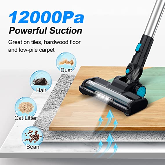 Photo 2 of INSE Cordless Vacuum Cleaner, 6-in-1 Lightweight Stick Vacuum Up to 45min Runtime, Vacuum Cleaner with 2200mAh Rechargeable Battery, Powerful Cordless Stick Vacuum for Hardwood Floor Pet Hair Home Car