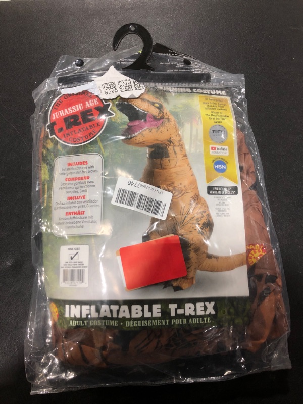 Photo 2 of Adult Original Inflatable Dinosaur Costume, T-Rex, Standard